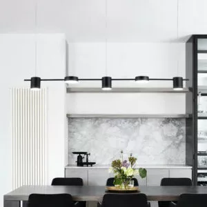 Đèn thả decor – thiết kế kiểu ngang-màu đen 5 bóng LED TDC-178D
