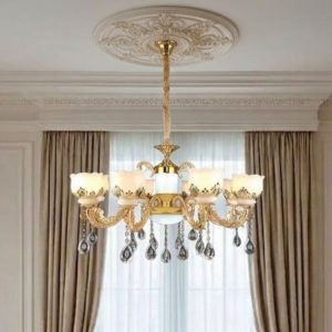 Đèn Chùm Tay Nến, Chao Đá Cao Cấp DC-522