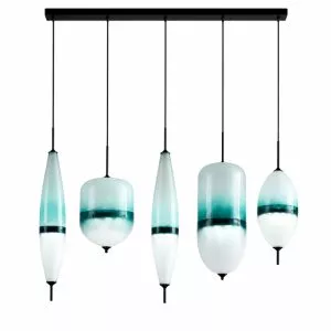 Đèn thả nhà bếp-bàn ăn cao cấp chao đá sứ màu xanh ngọc nghệ thuật TDC-68
