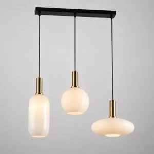 Đèn thả nhà bếp – bàn ăn, thả chụp lồng đèn thủy tinh đục TDC-47