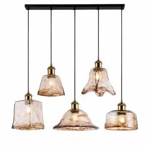 Đèn thả nhà bếp-bàn ăn thủy tinh cách điệu loang màu Trà TDC-67