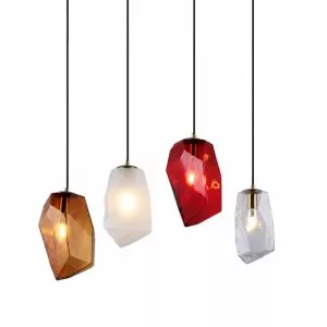 Đèn thả nhà bếp-bàn ăn thủy tinh Khối Thiên Thạch TDC-63