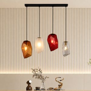 Đèn thả nhà bếp-bàn ăn thủy tinh Khối Thiên Thạch TDC-63