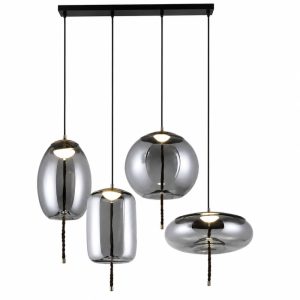 Đèn thả nhà bếp-bàn ăn thủy tinh màu Khói TDC-64