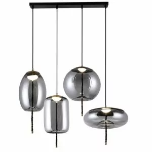 Đèn thả nhà bếp-bàn ăn thủy tinh màu Khói TDC-64