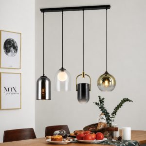 Đèn thả nhà bếp-bàn ăn thủy tinh phối màu Nghệ Thuật TDC-62