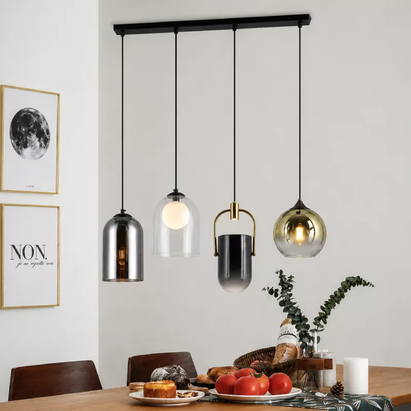 Đèn thả nhà bếp-bàn ăn thủy tinh phối màu Nghệ Thuật TDC-62