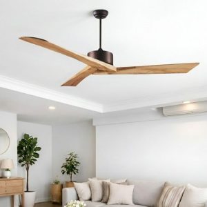 Quạt trần 3 cánh gỗ, thiết kế hiện đại QT-140
