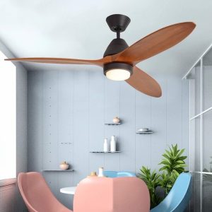 Quạt trần đèn, cánh gỗ, thiết kế hiện đại QT-109Đ