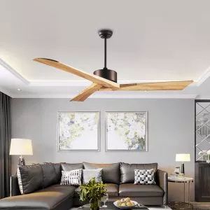 Quạt trần 3 cánh gỗ, thiết kế hiện đại QT-140