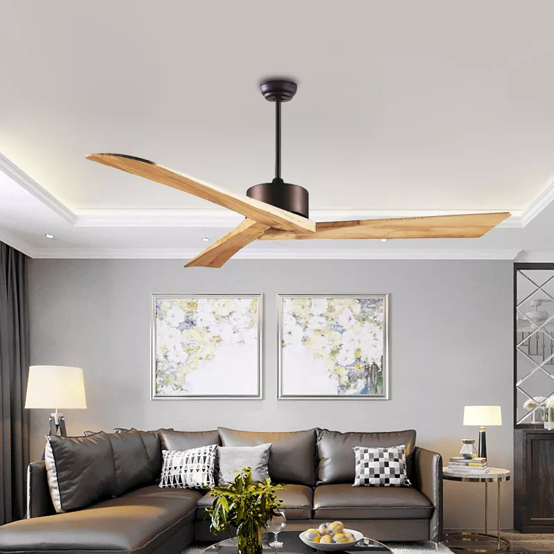 Quạt trần 3 cánh gỗ, thiết kế hiện đại QT-140