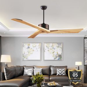 Quạt trần 3 cánh gỗ, thiết kế hiện đại QT-140