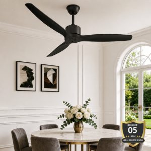 Quạt trần 3 cánh gỗ, thiết kế hiện đại QT-118