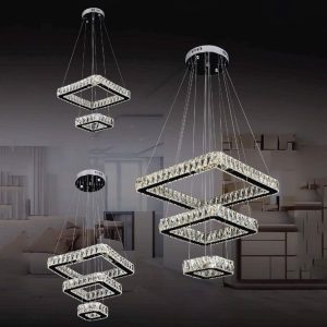 Đèn chùm phale, thiết kế khung hình vuông hiện đại DC-442
