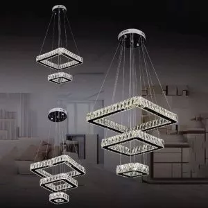 Đèn chùm phale, thiết kế khung hình vuông hiện đại DC-442