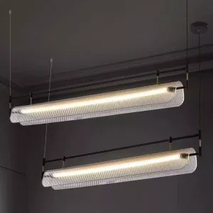 Đèn thả hiện đại – thiết kế LED thanh ngang phối Mika cao cấp TDC-890