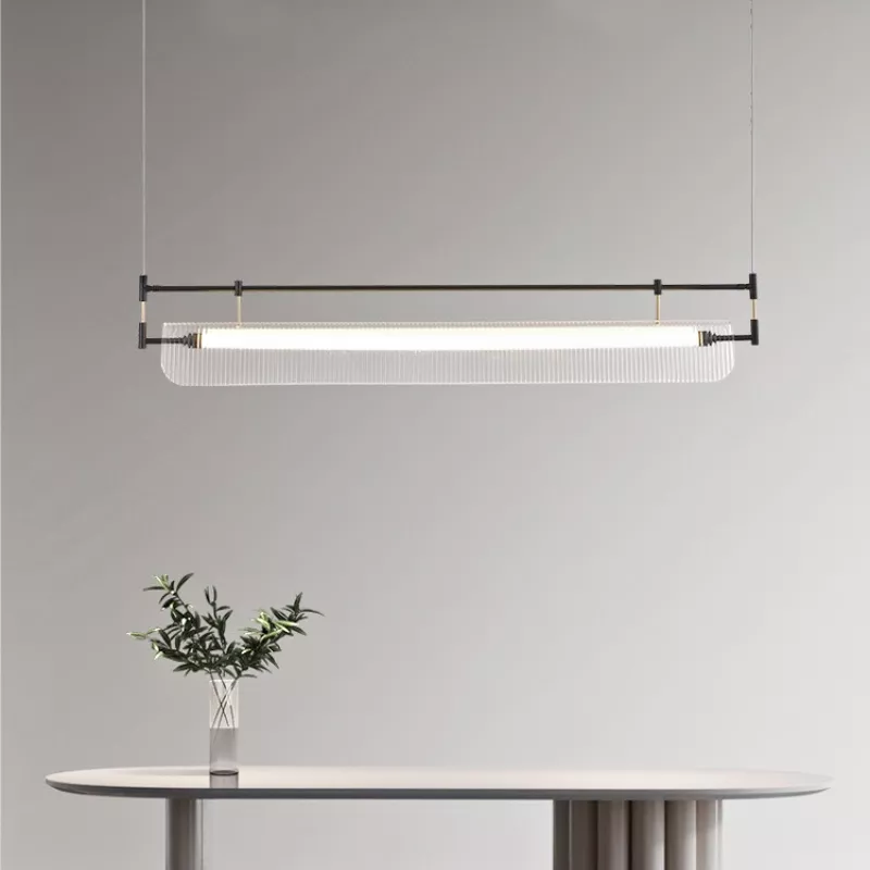 Đèn thả hiện đại - thiết kế LED thanh ngang phối Mika cao cấp DT-32 - Hình ảnh 4