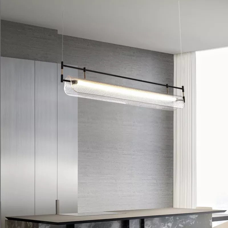 Đèn thả hiện đại - thiết kế LED thanh ngang phối Mika cao cấp DT-32 - Hình ảnh 3