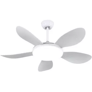 Quạt Trần Đèn, Cánh Nhựa Trắng, Thiết Kế Đơn Giản Hiện Đại QT-196