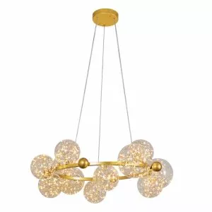 Đèn thả hiện đại – thiết kế kiểu tròn, chao thủy tinh nghệ thuật DT-27