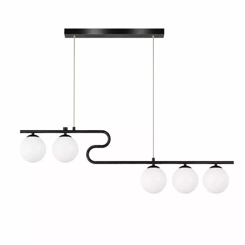 Đèn thả hiện đại - thiết kế thả ngang, quả cầu thủy tinh đục DT-24 - Hình ảnh 2