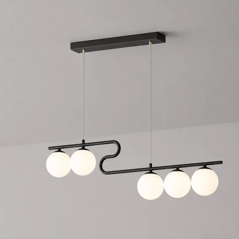 Đèn thả hiện đại - thiết kế thả ngang, quả cầu thủy tinh đục DT-24 - Hình ảnh 4
