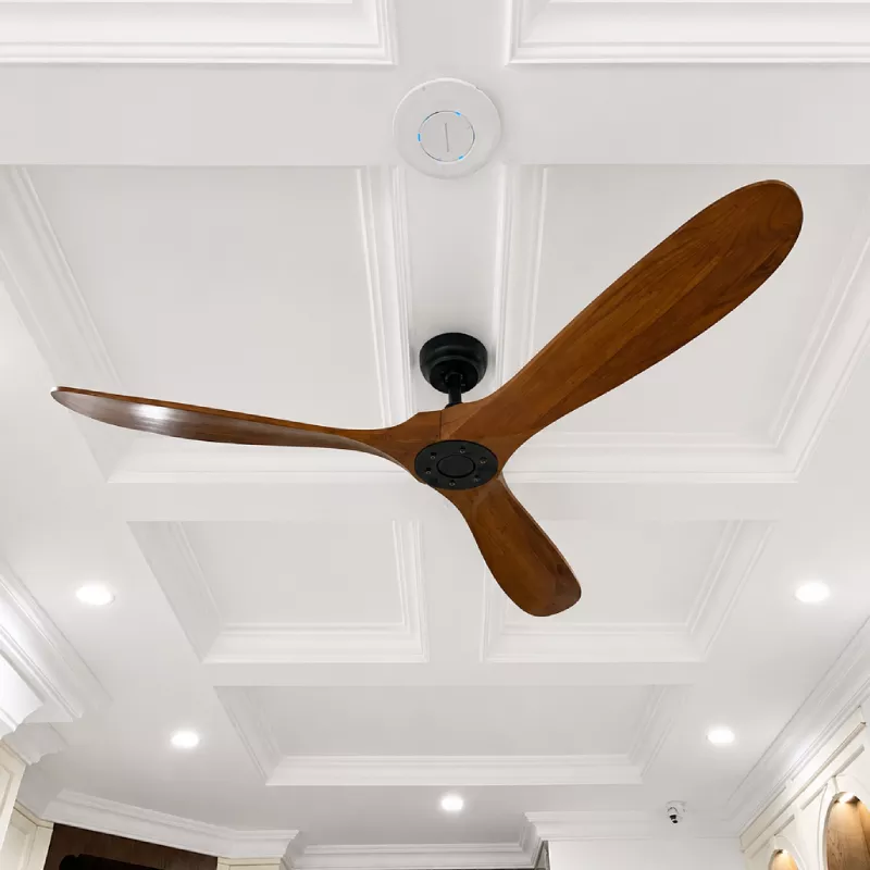 Quạt trần 3 cánh gỗ cao cấp, thiết kế Retro QT-184 - Hình ảnh 4