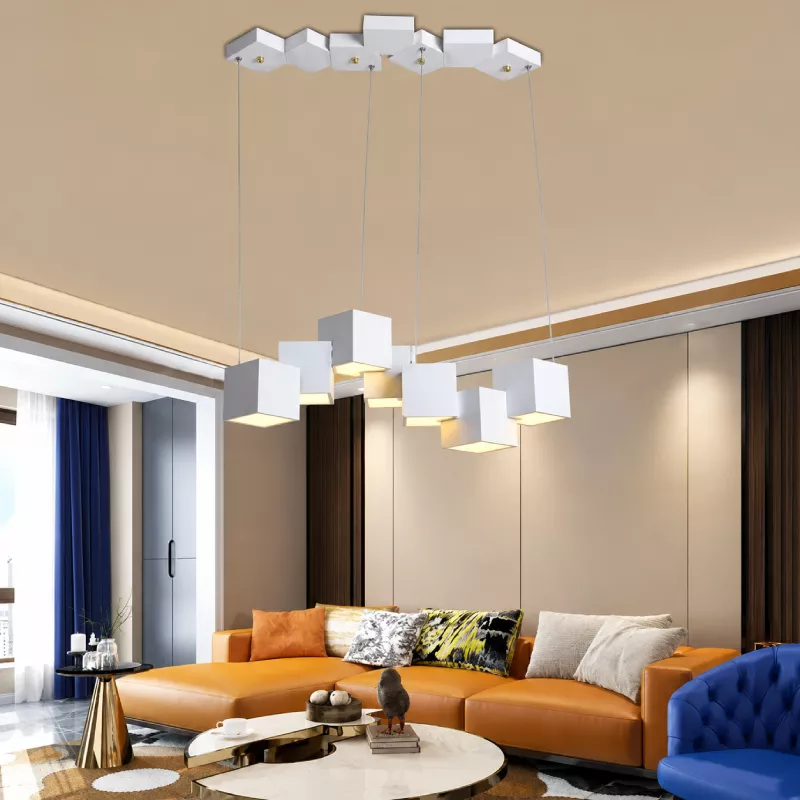 Đèn thả hiện đại - thiết kế thả ngang, khối lập phương sáng tạo DT-21 - Hình ảnh 5