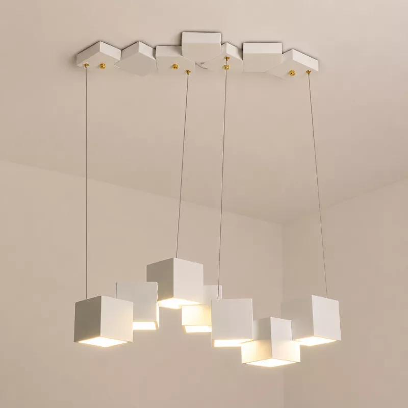 Đèn thả hiện đại - thiết kế thả ngang, khối lập phương sáng tạo DT-21 - Hình ảnh 4