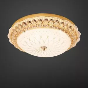 Đèn ốp trần cổ điển giá rẻ, mặt thủy tinh nghệ thuật OCD-078