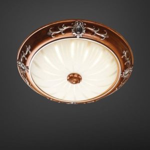 Đèn ốp trần cổ điển giá rẻ, mặt thủy tinh nghệ thuật OCD-081