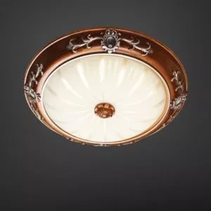 Đèn ốp trần cổ điển giá rẻ, mặt thủy tinh nghệ thuật OCD-081