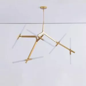 Đèn thả thiết kế Bắc Âu, Thang nganh phối thủy tinh ống hiện đại TDC-228