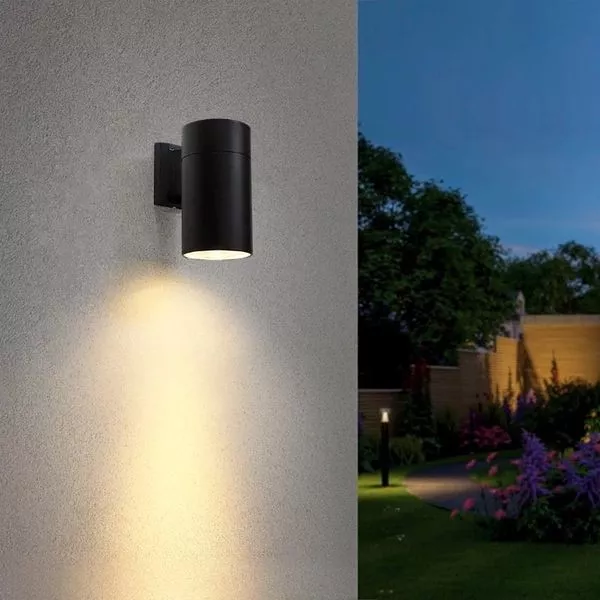 Đèn tường Led hiện đại ngoài trời kiểu trụ màu đen, hắt 1 đầu VNT-369Đ - Hình ảnh 2
