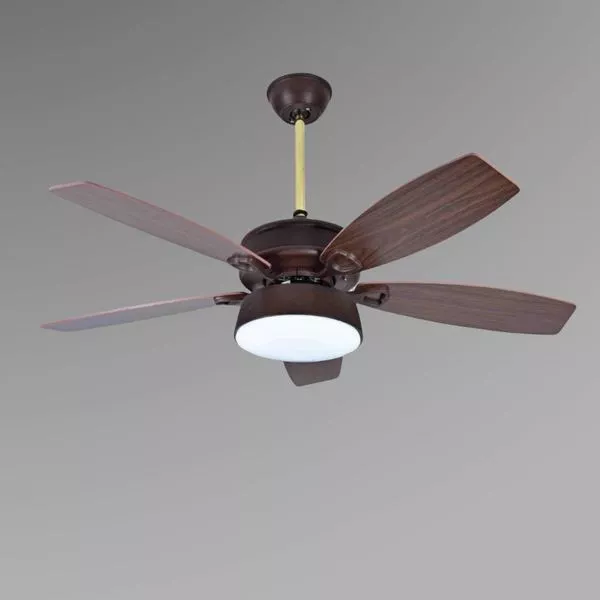 Quạt trần đèn, 5 cánh gỗ, thiết kế hiện đại QT-162 - Hình ảnh 2