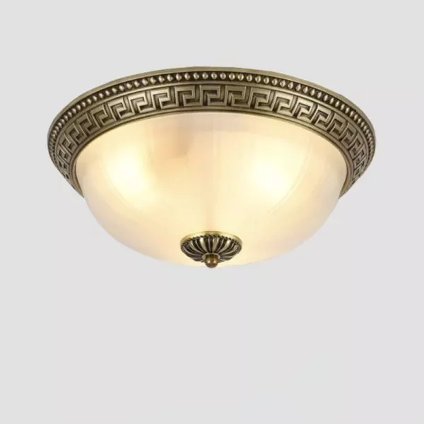 Đèn Ốp Trần Cổ Điển, Mặt Thủy Tinh Nghệ Thuật Ocd-040