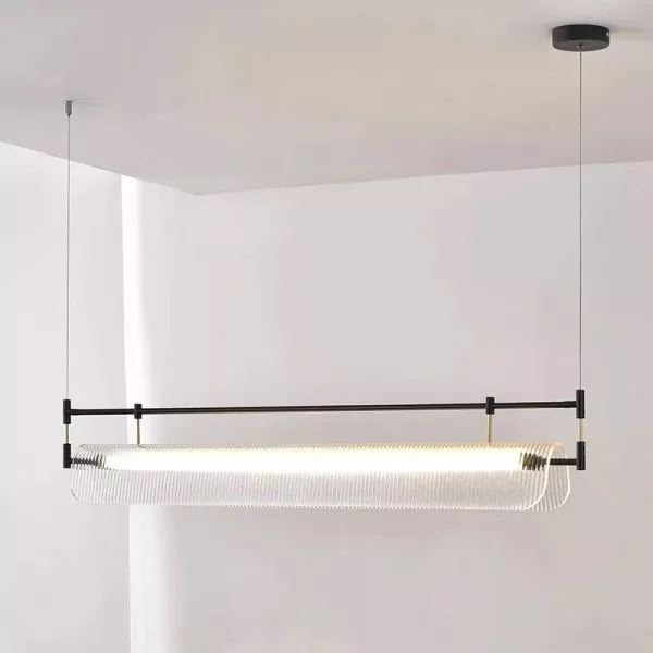 Đèn Thả Hiện Đại - Thiết Kế Led Thanh Ngang Phối Mika Cao Cấp Tdc-890