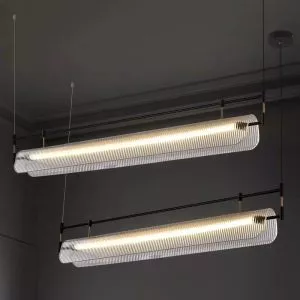 Đèn thả hiện đại – thiết kế LED thanh ngang phối Mika cao cấp TDC-890