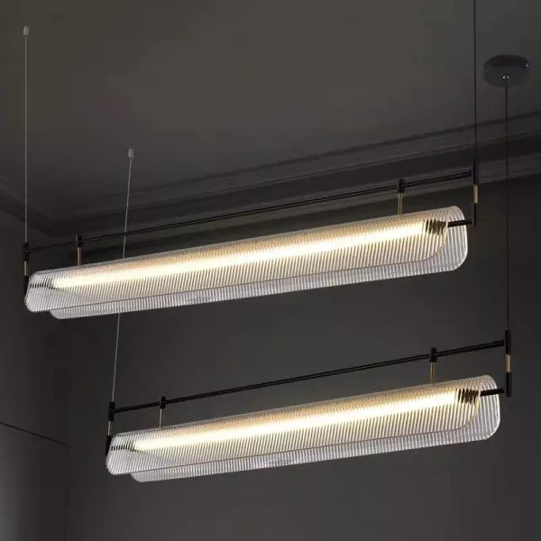 Đèn Thả Hiện Đại - Thiết Kế Led Thanh Ngang Phối Mika Cao Cấp Tdc-890 - Hình Ảnh 2