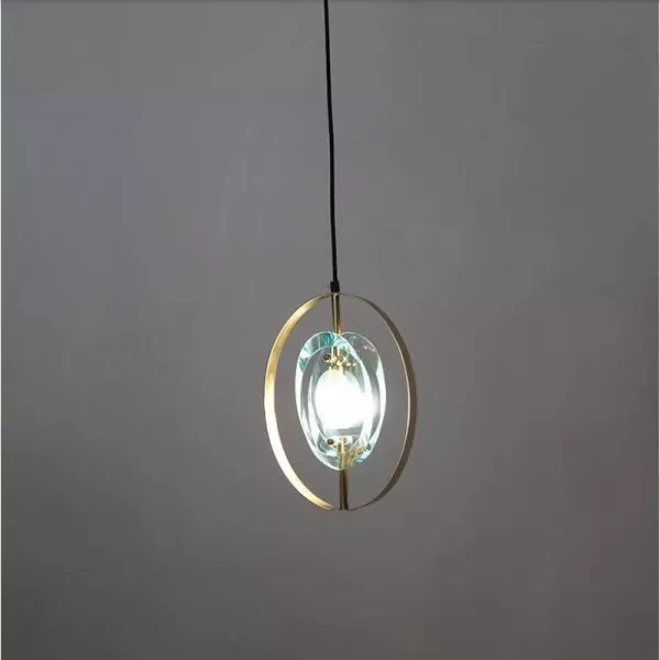 Đèn Thả Led Nghệ Thuật Đá Trong Suốt Màu Xanh Tdc-2103
