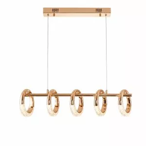 Đèn thả LED nghệ thuật 5 bóng hình vòng tròn hoa DT-01