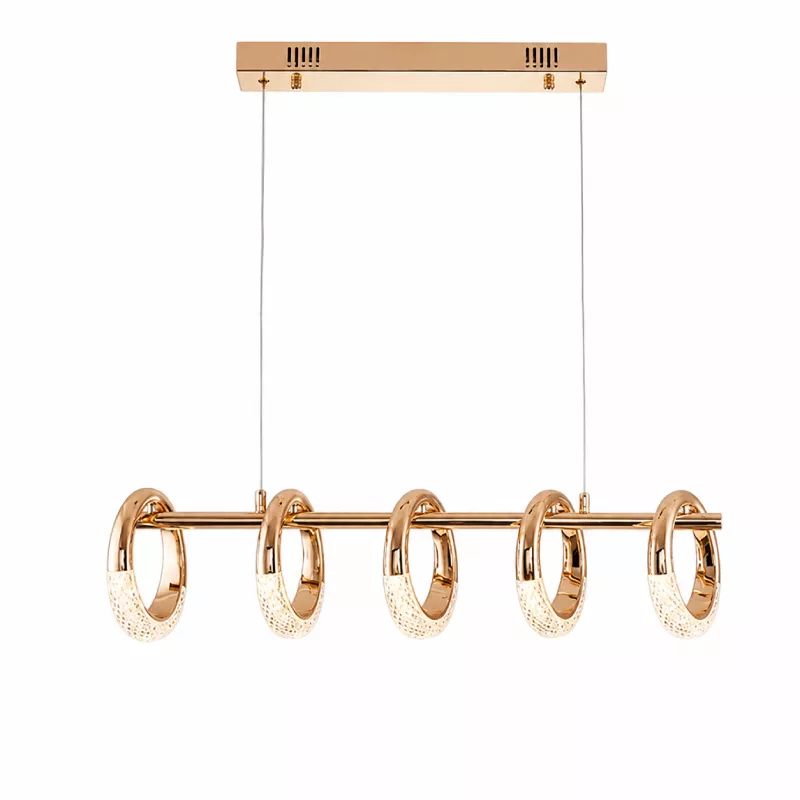 Đèn thả LED nghệ thuật 5 bóng hình vòng tròn hoa DT-01 - Hình ảnh 2