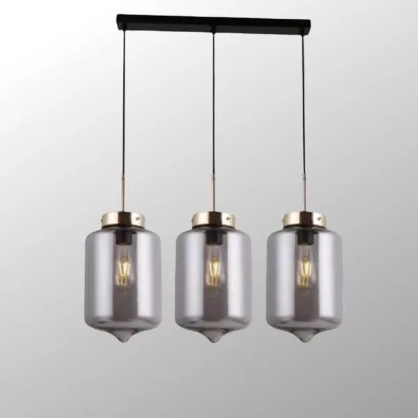 Đèn Thả Nhà Bếp-Bàn Ăn Giá Rẻ, Thả Chụp Thủy Tinh Màu Khói Sba-61