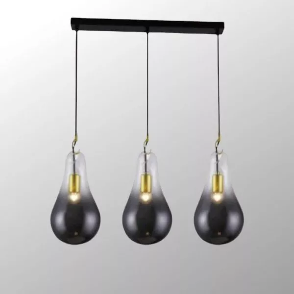 Đèn Thả Nhà Bếp-Bàn Ăn Giá Rẻ, Thả Thủy Tinh Giọt Nước Màu Khói Sba-57