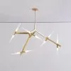 Đèn thả thiết kế Bắc Âu, Thang nganh phối thủy tinh ống hiện đại TDC-228