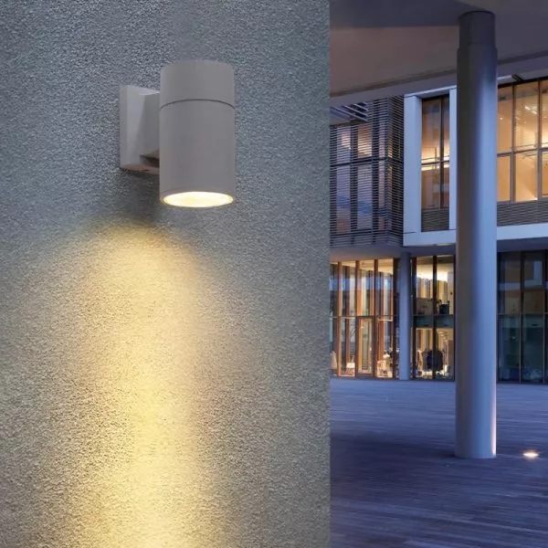 Đèn Tường Led Hiện Đại Ngoài Trời Kiểu Trụ Màu Xám, Hắt 1 Đầu Vnt-369X