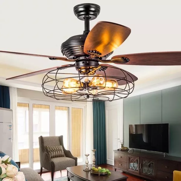 Quạt Trần Đèn, Cánh Kim Loại, Thiết Kế Cổ Điển Qt-104
