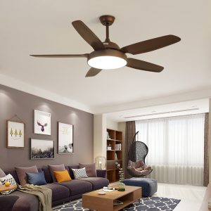 Quạt trần đèn, 5 cánh nhựa, thiết kế hiện đại QT-161