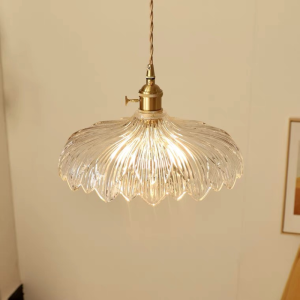 Đèn thả Decor – Thiết kế hiện đại thủy tinh vân lá TDC-2266