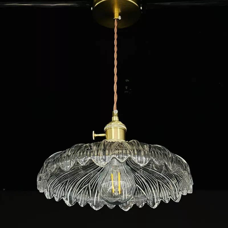 Đèn thả Decor - Thiết kế hiện đại thủy tinh vân lá TDC-2266 - Hình ảnh 6